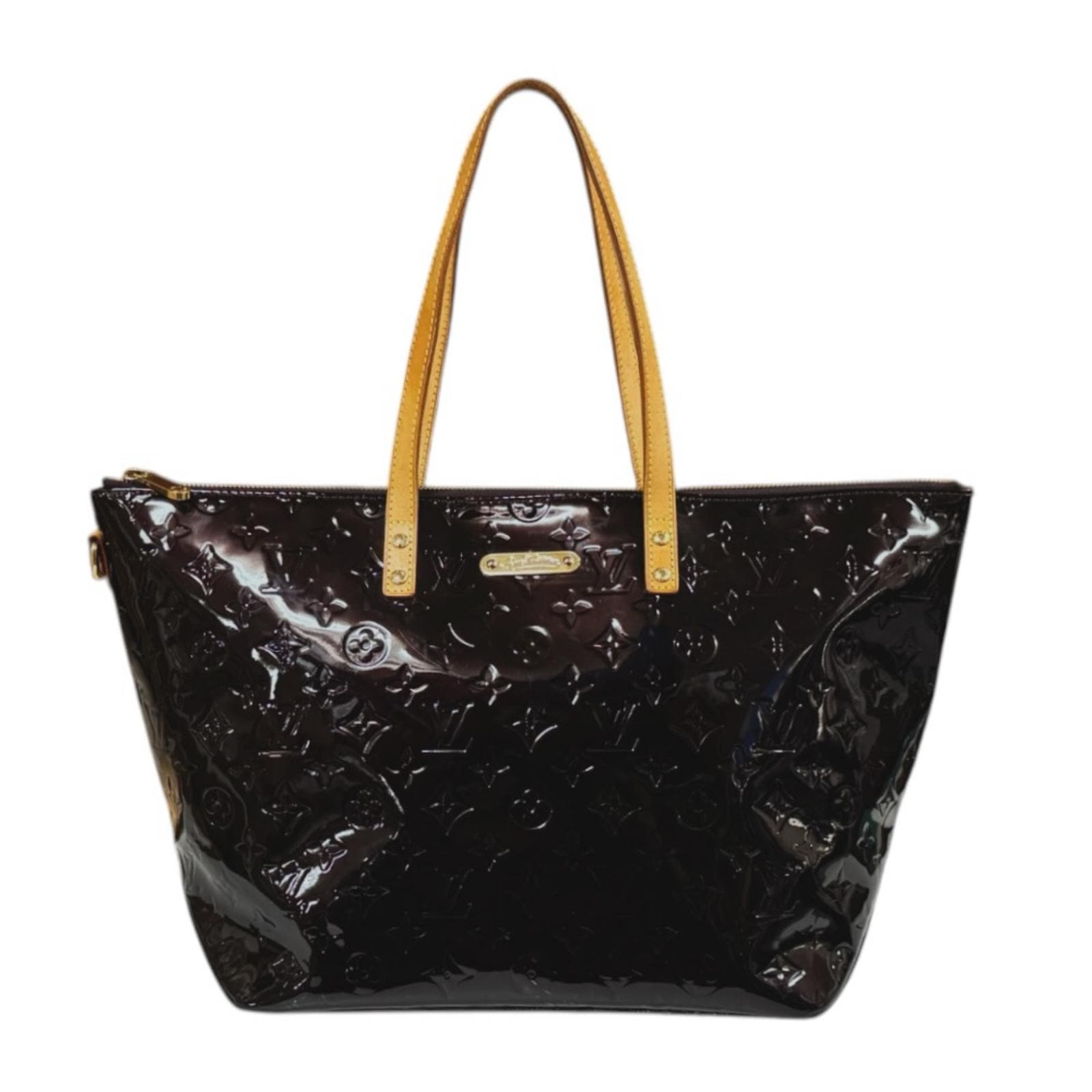 ルイヴィトン ベルヴューGM ヴェルニ トートバッグ モノグラムヴェルニ M93589 パープル LOUIS VUITTON 中古