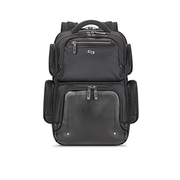 Solo Lexington 15.6 Inch Laptop Backpack， Black 並行輸入品