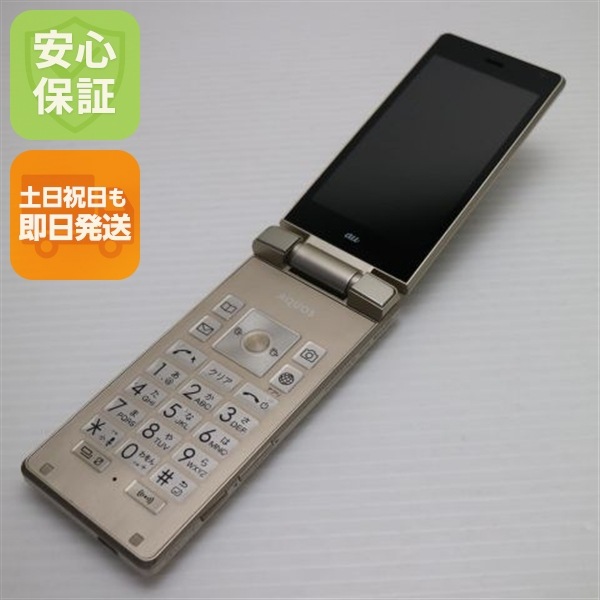 美品 au SHF33 AQUOS K ゴールド ガラケー 81