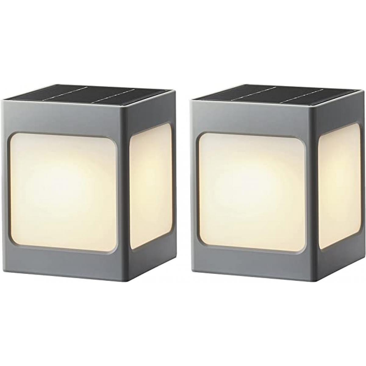 タカショー Takasho ソーラーライト ひかりノベーション SUNCHARGE 道のひかり 2個セット LGS-LH01P グレー