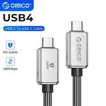 Orico-type-c急速充電ケーブル8k40gbpsUSB-Cからucb240wthunder 3 60hzTVボックスモバイルタブレットノートパソコンサムスン