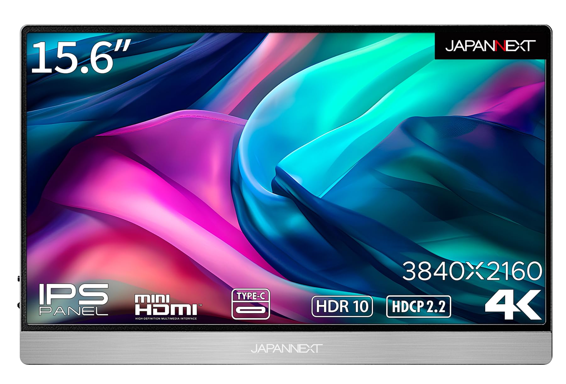 JAPANNEXT 15.6インチIPSパネル 4K(3840x2160)解像度 モバイルモニター JN-MD-IPS1561UHDR USB Type-C miniHDMI