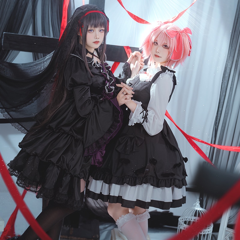 鹿目まどかcosミニドレスまどかマギカとドン・キホーテのコラボxiaomiほむらコスプレ衣装