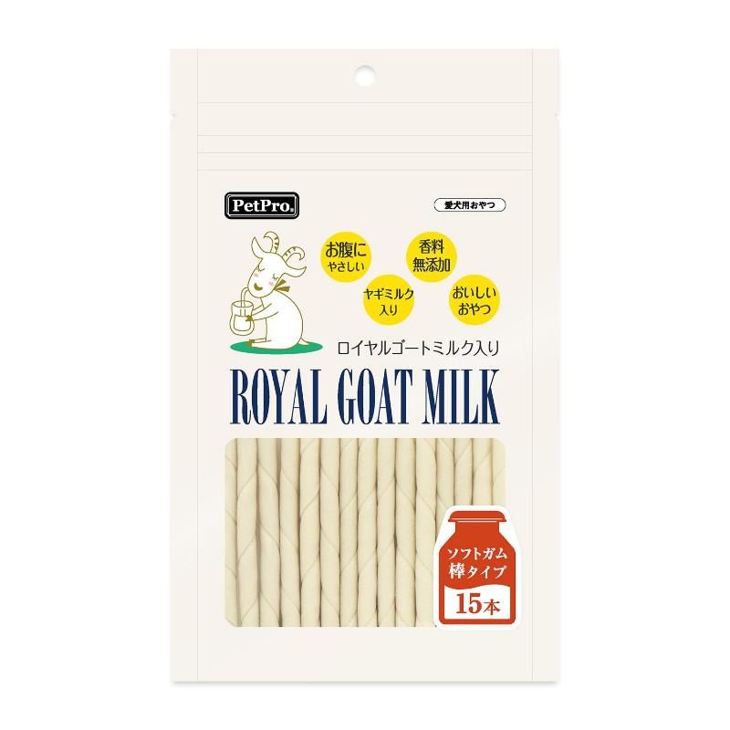 （まとめ買い）ロイヤルゴートミルク入りガム 棒タイプ 15本 犬用おやつ [x14]