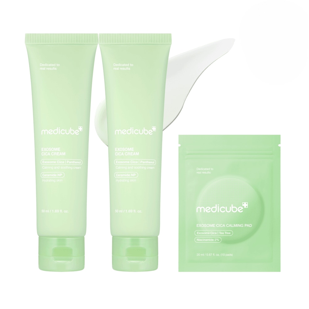 メディキューブ エキゾウム ツボクサ シカ 鎮静クリーム / 低刺激 トラブル 凹凸 水分 保湿 50ml2個