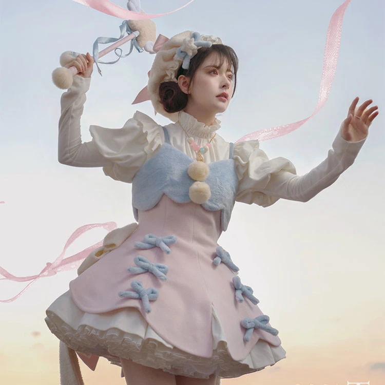 スターライトロリータの小さな魔法と願いを集めてロリータドレスウィンタースタイル