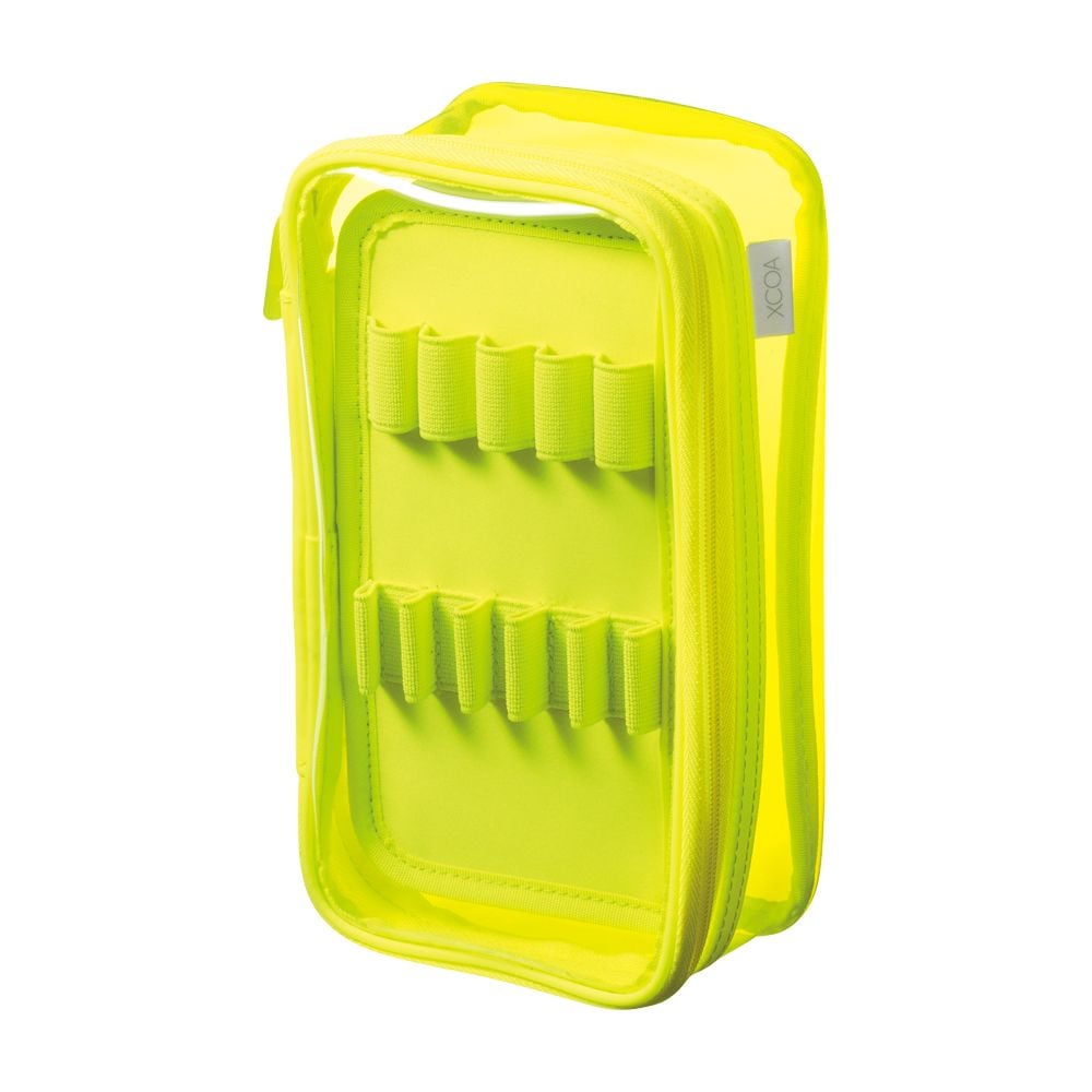 （まとめ買い）XCOA リバーシブルクリヤーペンケース 透明 ネオンイエロー A-3800-5 [x3] 5,934円