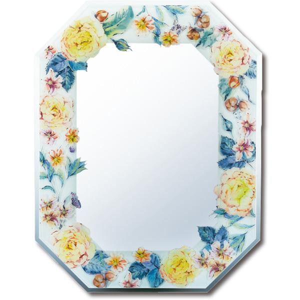 ユーパワー NATURAL STYLE FGデザイン 八角ミラー 「イエローローズ」 FM-05085