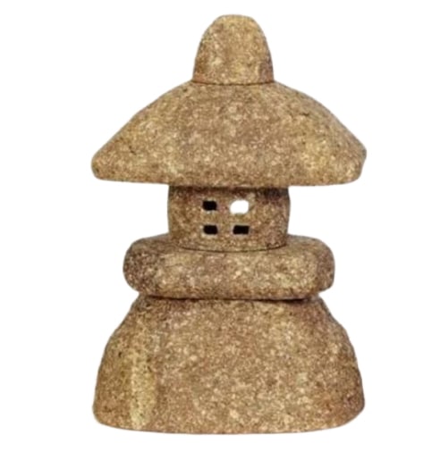 古信楽岩石雪見灯籠 17号　（信楽焼き・陶器・燈籠・日本庭園・燈籠・トウロウ ・とうろう・和風・ 置物・B109-11）