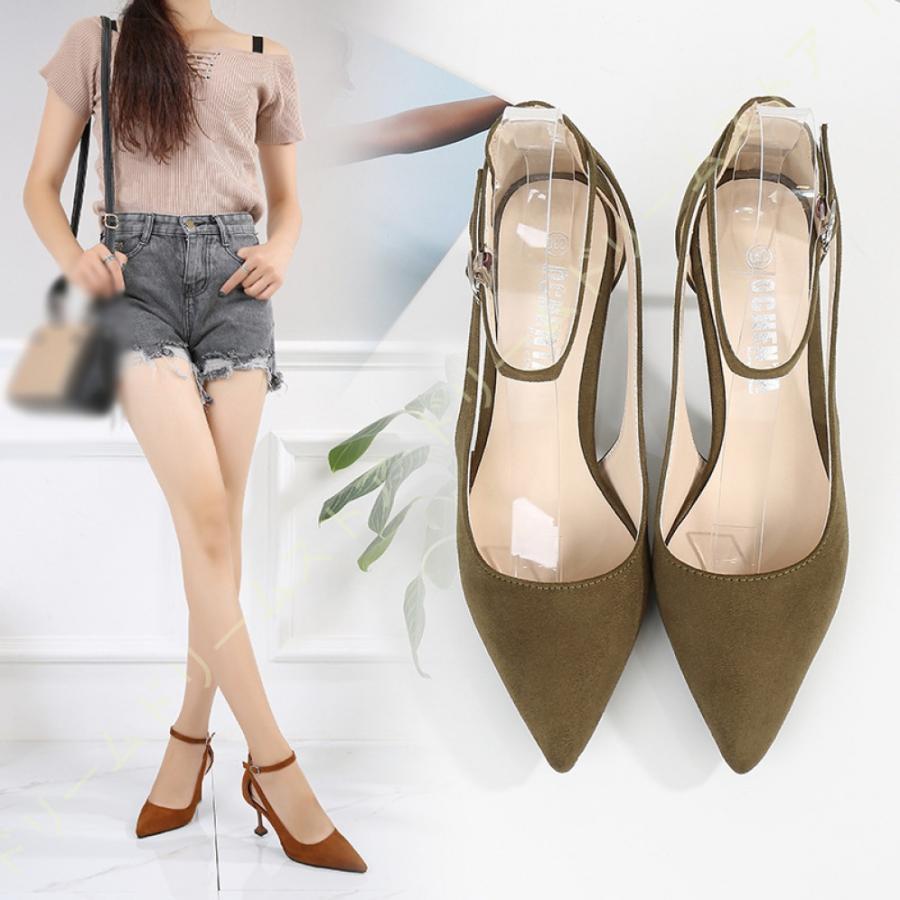 パンプス ハイヒール 7cm レディース 大きいサイズ ピンヒール 大人 女性らしい パーティー お呼ばれ 二次会 通勤 ポインテッドトゥ アンクルストラップ
