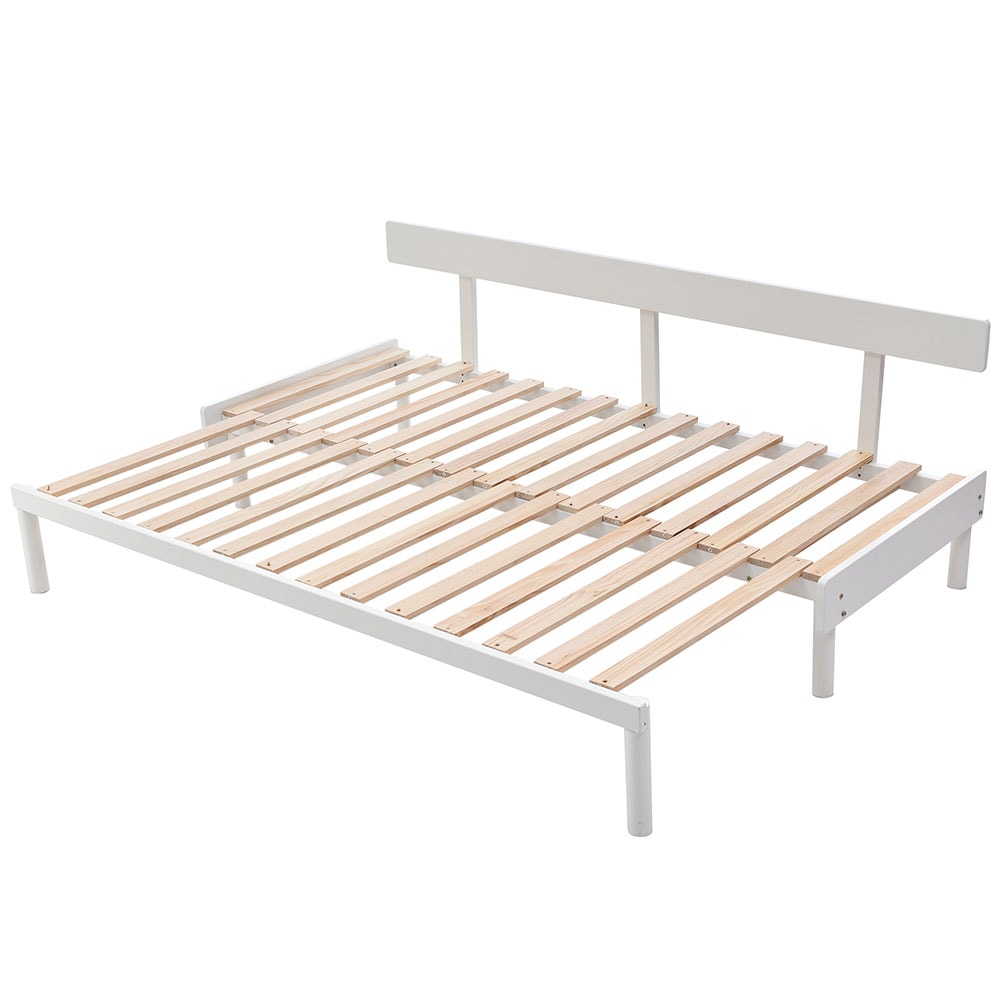 Qoo10] ソファベッド ディベッド 木製 伸長式ベ : 寝具・ベッド