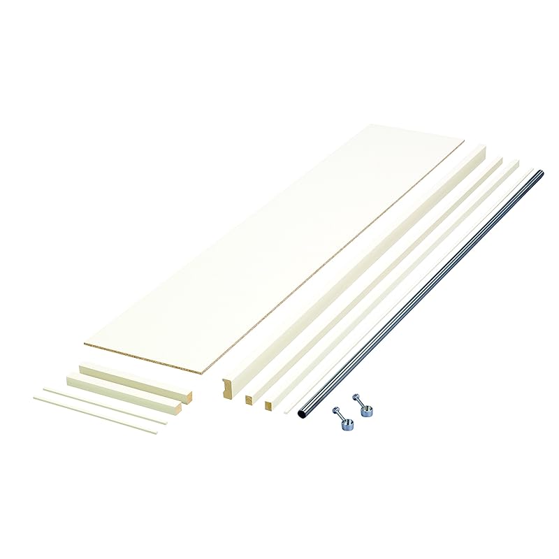 南海プライウッド 収納棚 枕棚Cハンガーパイプ付 シェルホワイト 400×1350mm MC-SLW4-HP-A