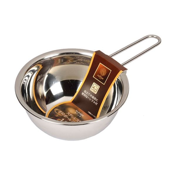 [5セット] パール金属 ラフィネ ステンレス製手付ボール13cm 目盛付 D-6262X5