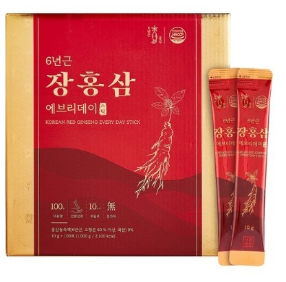 韓国 6年根 チャンホンサム エブリデー スティック型 100本入り, コスパ 紅参エキス
