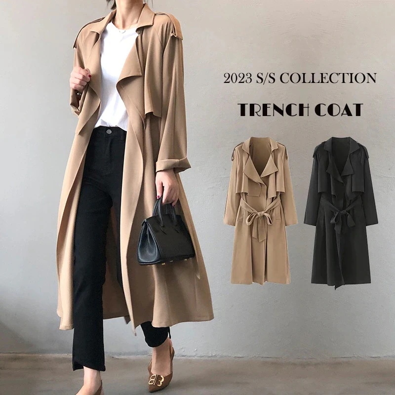 【急速出荷!】チェスターコート 期間限定 トレンチコート コート レディース 春 秋冬 スプリングコート ロングコート ロングカーディガン 羽織り 薄手 トレンチ スプリング アウター ジャケット カ