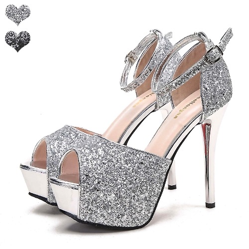 キャバ ヒール 12cm キラキラ 箱無し キャバ サンダル パンプス 厚底サンダル レディース