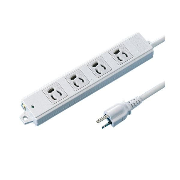 (まとめ) サンワサプライ 工事物件タップ 抜け止めマグネット付 3P・4個口 1.0m TAP-KE4-1 1個 (×5セット)電源ユニット