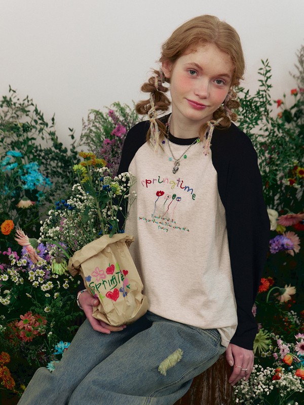 LOLOL カラーマッチング ラグランスリーブ 半袖 Tシャツ レディース 春夏 コントラストカラー ラウンドネック カジュアル レター刺繍 ゆったり コットン トップス