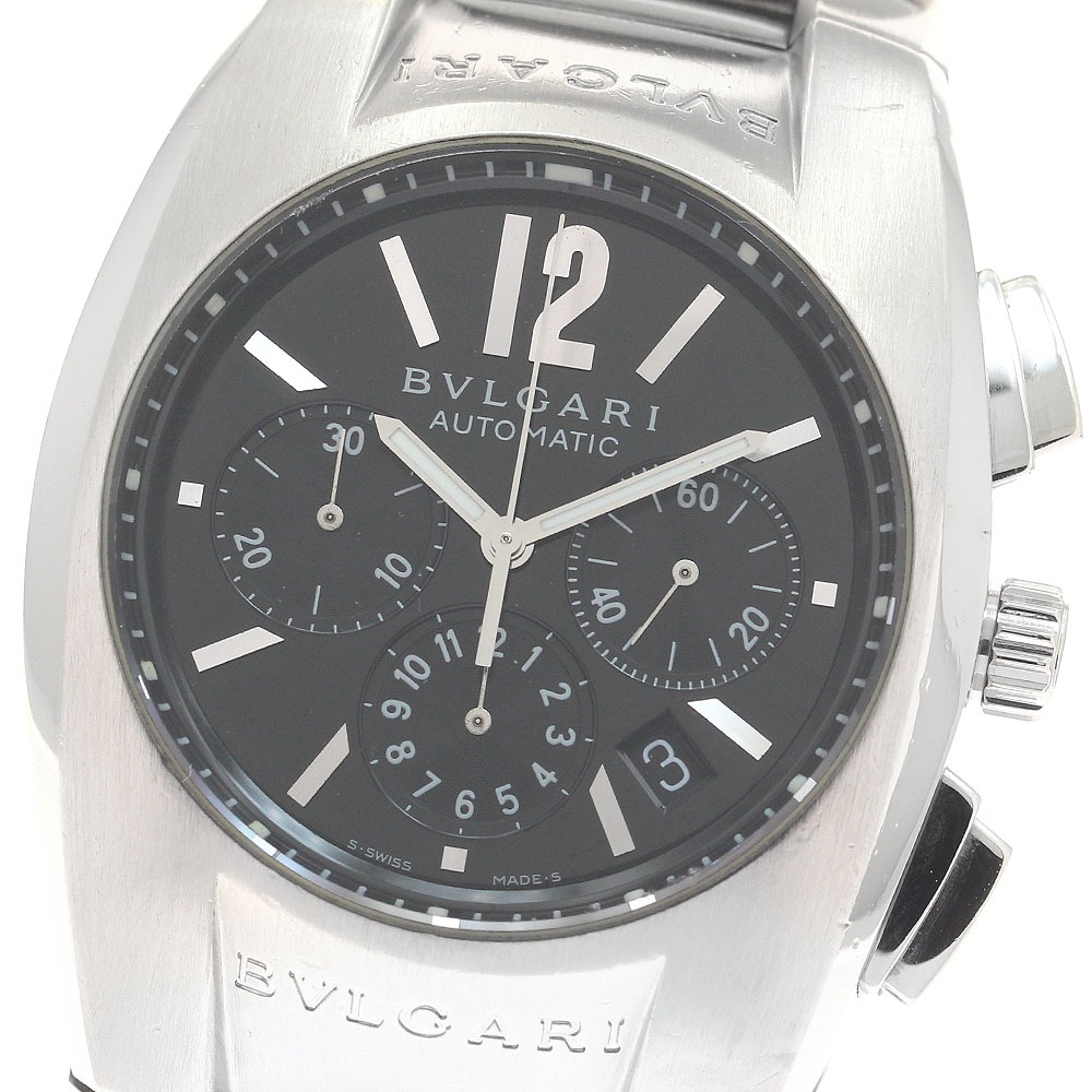 ブルガリ BVLGARI EG40SCH エルゴン クロノグラフ 自動巻き メンズ 保証書付き_956711【中古】