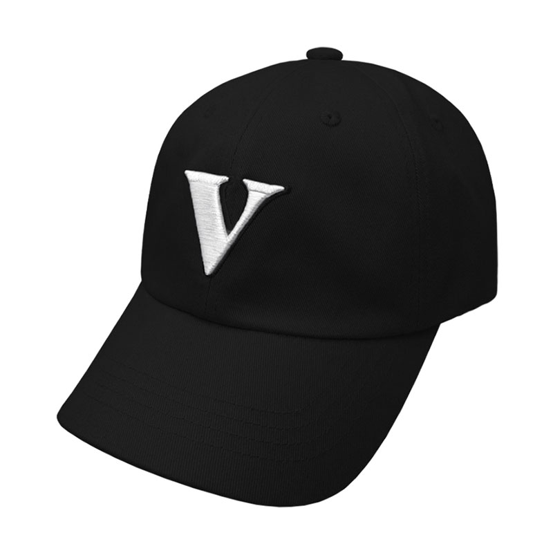 stray kids 着用 vvv V Logo Ball Cap black 帽子 レディース メンズ 韓国ファッション