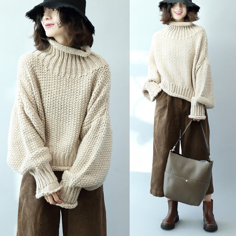 ハイネックオーバーサイズニット トップス セーター 袖あり l 萌袖 ハイネック ウール かわいい 大人可愛い きれいめ シンプル カジュアル おしゃれ お洒落 大人可愛い 大人女子 無地 秋 冬 5,423円