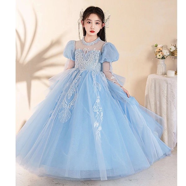 Qoo10] 子供ドレス ロングドレス ピアノ発表会ド