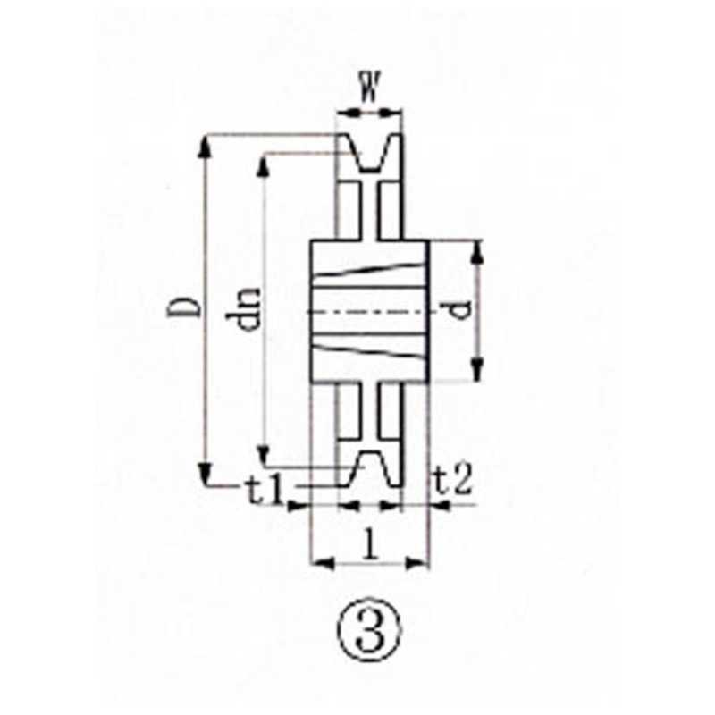 エバオン　ブッシングプーリー SPZ 280mm 溝数1　SPZ2801 6,299円