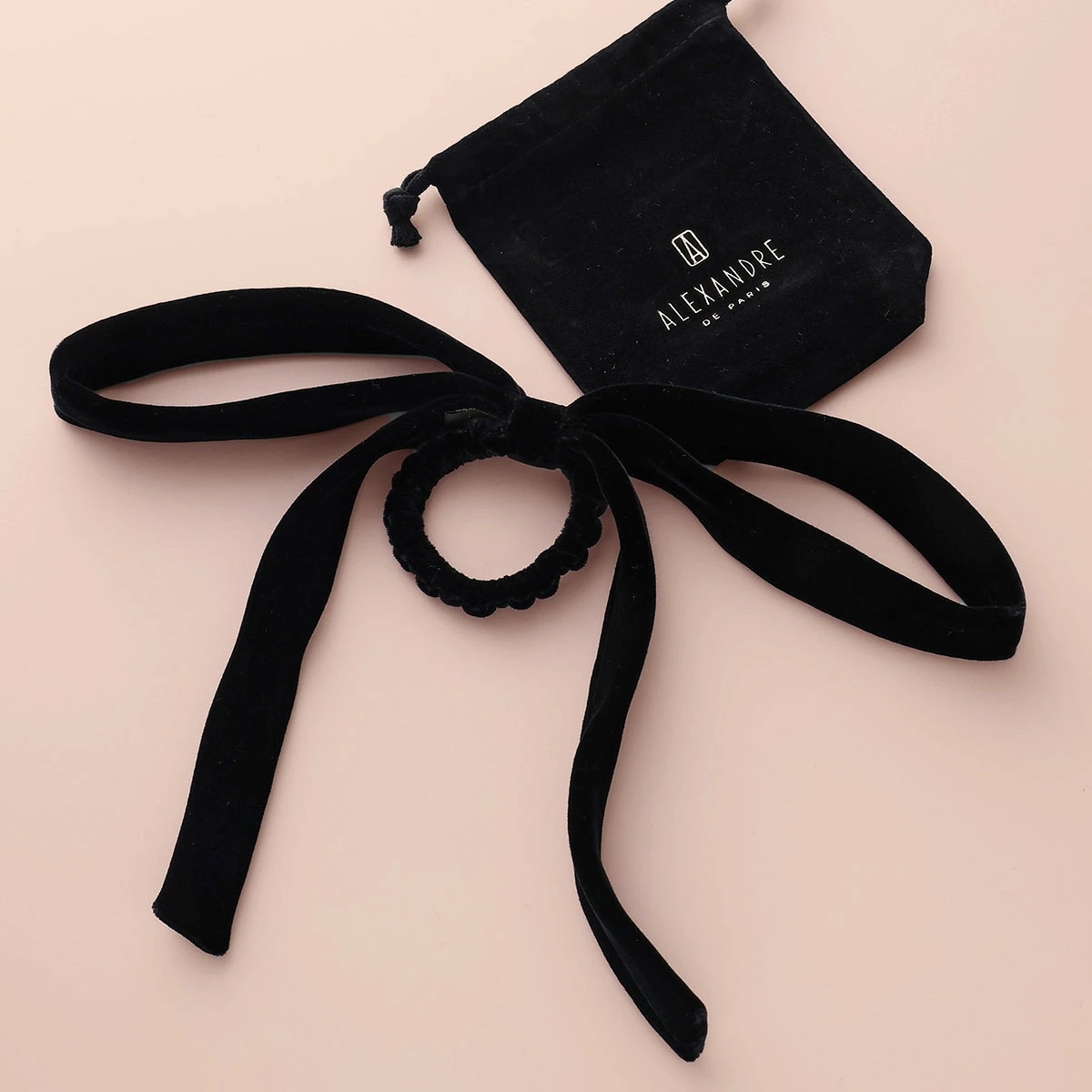 ALEXANDRE DE PARIS アレクサンドル ドゥ パリ シュシュ TPY-26T-A24 レディース ポニー ベルベット リボン ヘアアクセサリー N-NOIR 25,670円