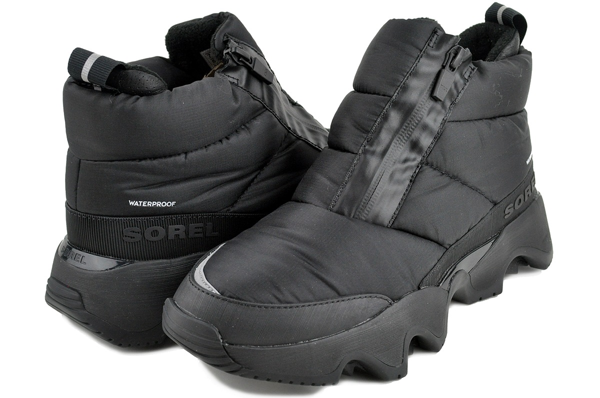 キネティックインパクト パフィー ジップ ウォータープルーフ ブーツ 防水加工 レディース スニーカーソール スノーブーツ 保温 防寒 防水 nl5044-011