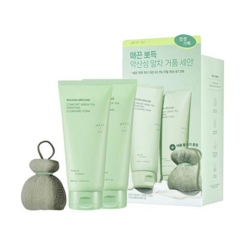 コンフォートグリーンティー弱酸性クレンジングキュッとフォーム200ml ダブル企画(+バブルボール贈呈)