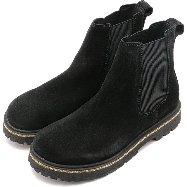 ブーツ ハイウッド スリップオン ミッド [1028211] HIGHWOOD SLIP ON レディース コンフォートシューズ サイドゴア スリッポン BLACK SUEDE-LEATHER