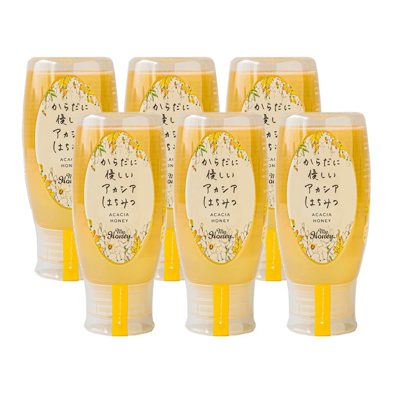 からだに優しいアカシアはちみつ 500g 6本セット アカシアハニー チューブボトル 生はちみつ 蜂蜜