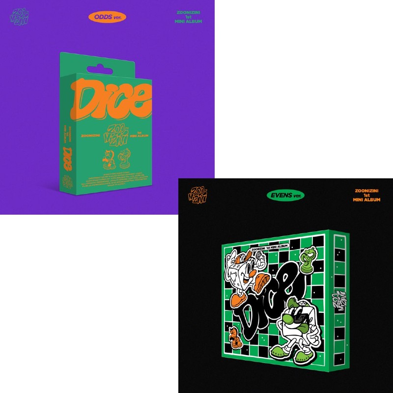 [２種セット] (ODDS Ver. / EVENS Ver.) ZOONIZINI ASTRO 1st Mini Album [DICE] 公式グッズ