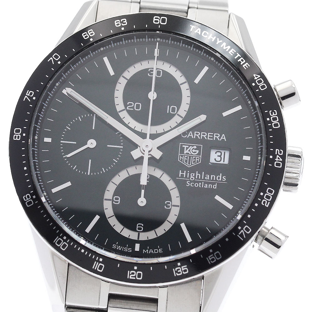 タグホイヤー TAG HEUER CV2012 カレラ ハイランド スコットランド クロノグラフ 自動巻き メンズ 良品 _959407【中古】