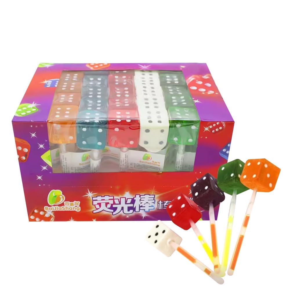 チュッパチャプス ユニークな外観デザイン 蛍光効果 フレッシュで甘くフルーティー ロックキャンディー ダイスキャンディー クリスマス キャンディ asmrお菓子 YouTube 棒付きキャンディ ロリ