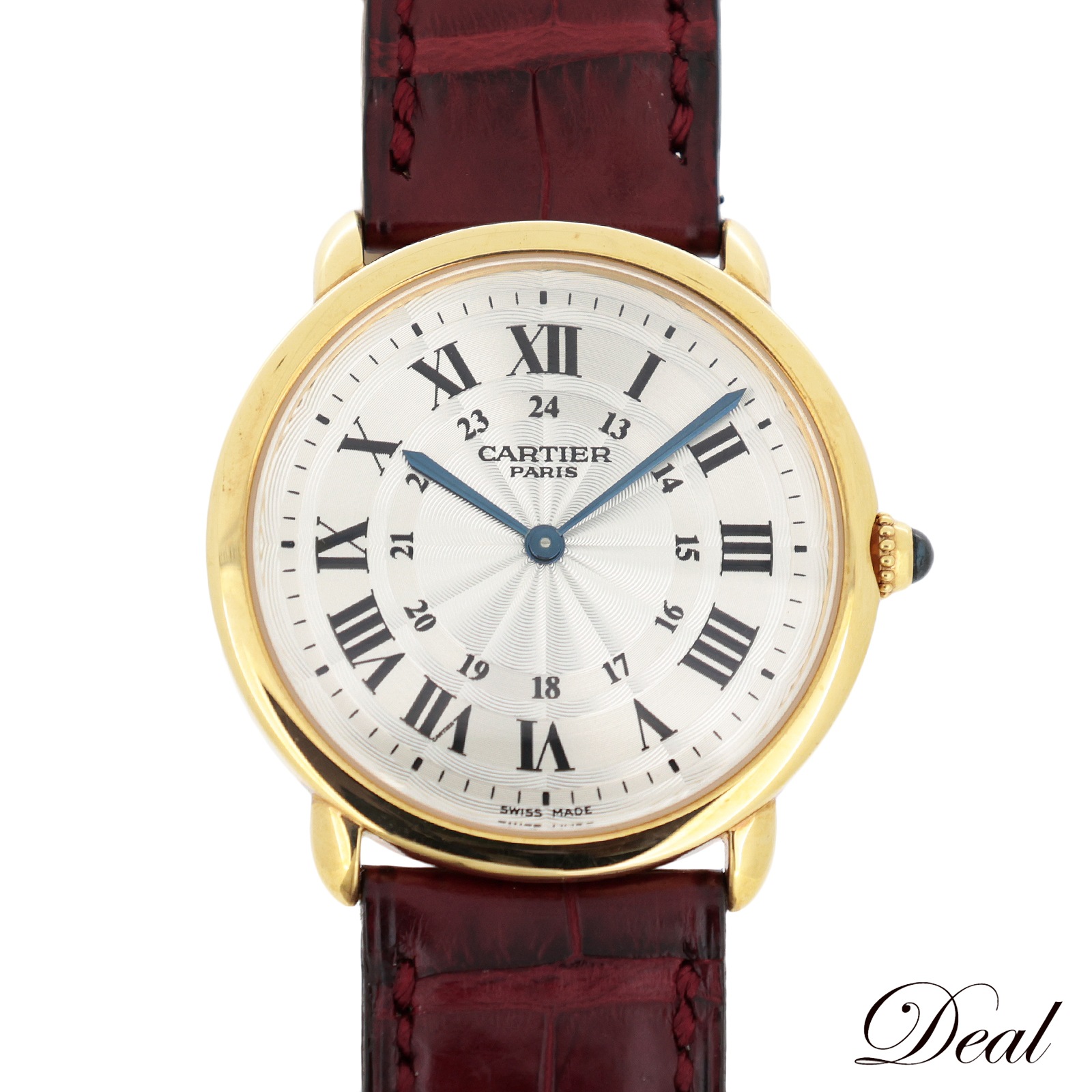 K18PG カルティエ ロンド ルイ カルティエ LM CPCP W1527951 メンズ 腕時計
