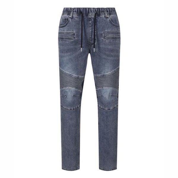 男性バイカーイバンドデニムパンツ B255DP269P-DG