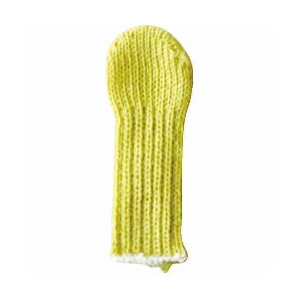 （まとめ）耐切創指サック（中） イエロー TMF-M 1袋（10個） [x5セット]