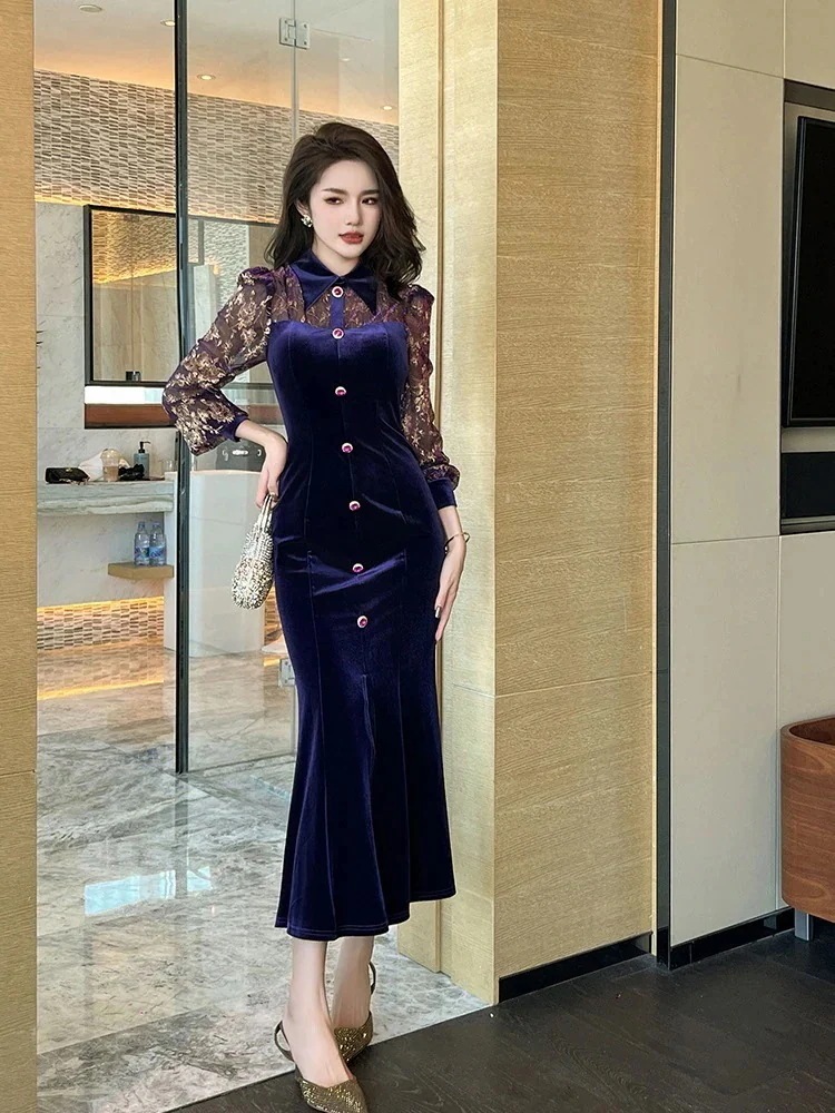 マーメイド 大人 着痩せ ドレス 披露宴 キャバ ロングワンピース 春 ロングドレス 二次会 パーティー 結婚式 ウェディング 卒業式 大人 同窓会 お呼ばれ 成人式