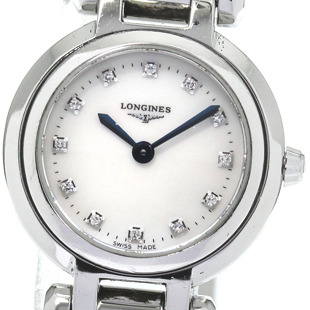 ロンジン LONGINES L8.109.4 プリマルナ 12Pダイヤ クォーツ レディース _806518【中古】