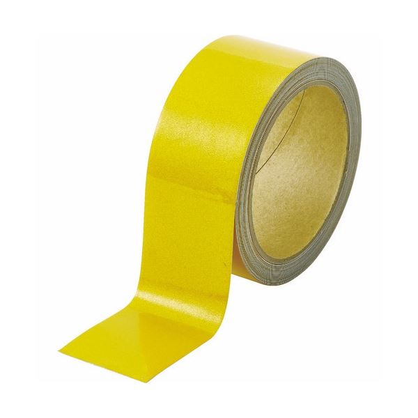 （まとめ）再帰反射テープ 45mmx10m イエロー TRFT45-Y 1巻 [x3セット]