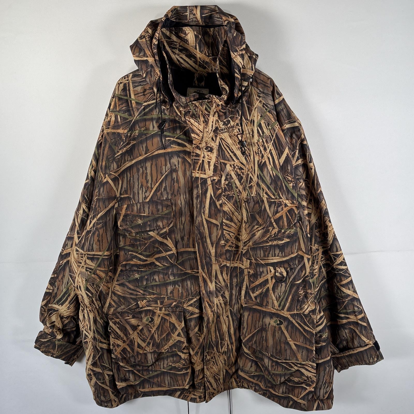 古着 モッシーオーク MOSSY OAK ナイロンジャケット マウンテンパーカー 大きいサイズ ダブルジップ リアルツリーカモフラ 迷彩 XXXL ブラウン メンズ