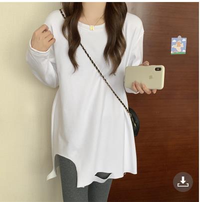 秋と冬の新しい粉砕髪の多用途刺繍中の長さゆるい怠zyな長い長いスリーブの洞窟