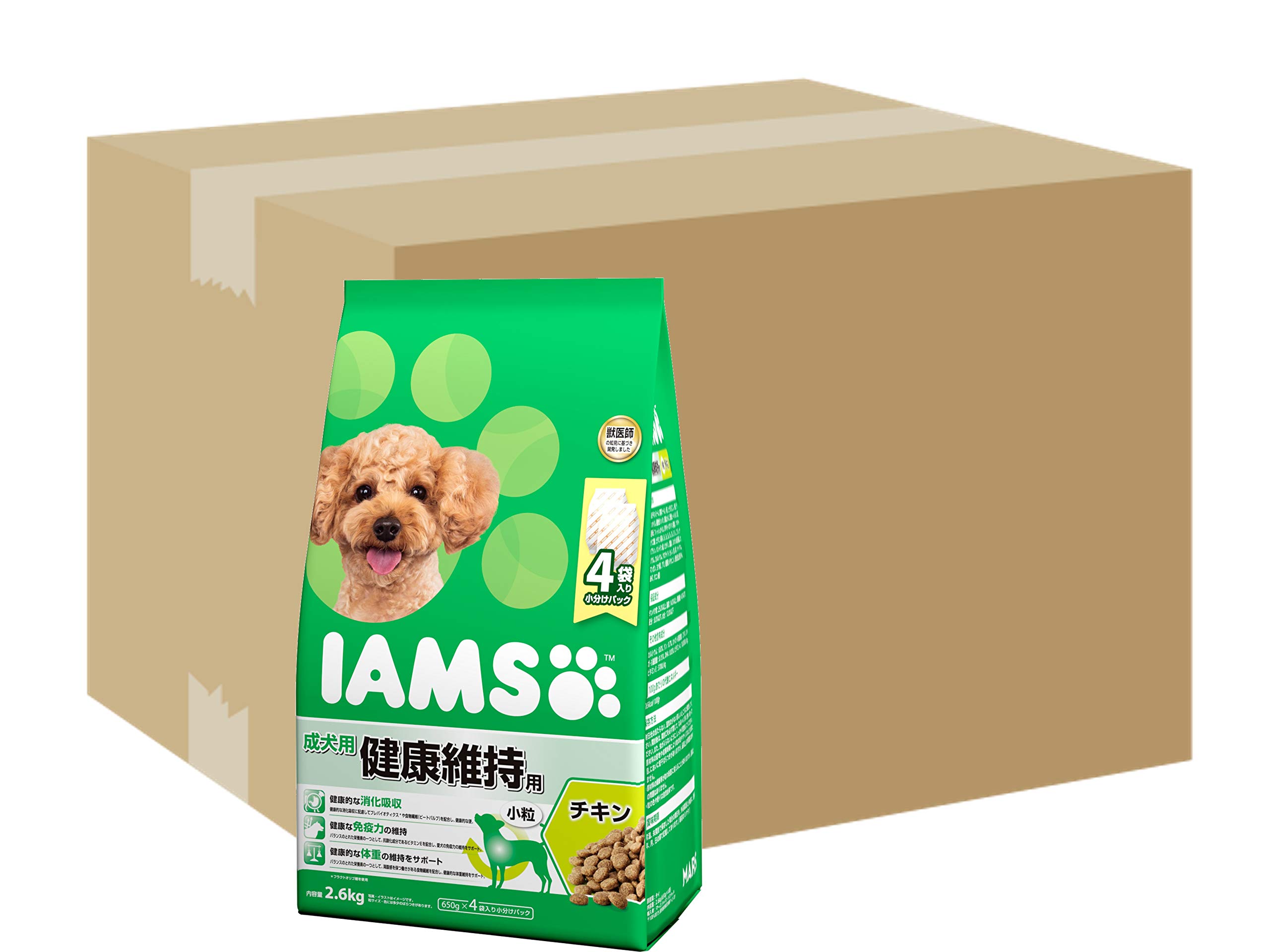アイムス (IAMS) ドッグフード 健康維持用 小粒 チキン 成犬用 1個 (x 1) (ケース販売)
