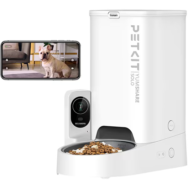 ペット用給餌器 Yumshare Solo カメラ付きスマート ペットフィーダー P571 P571-WH ホワイト