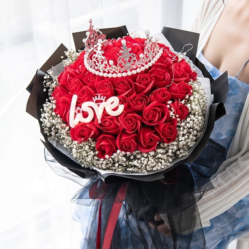 即納 新作 バラの花束 石鹸の花束 韓国SNSで話題人気沸騰中の韓国プリザーブドフラワー の花束 誕生日 記念日 ギフト プレゼント 韓国インテリア30%までに制限