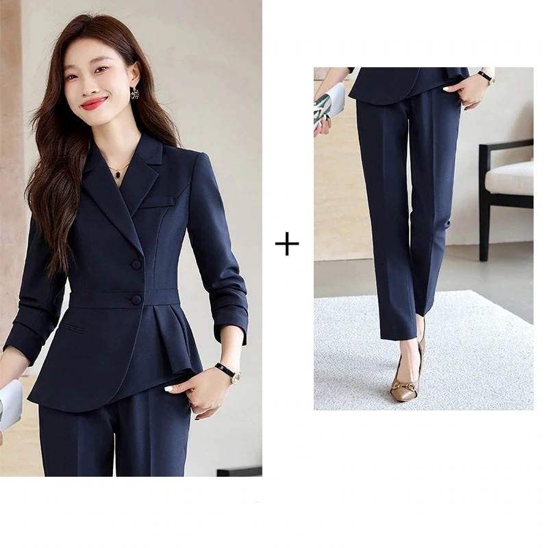 オールインワンセットアップセットアップ高級感 通勤OL スーツオフィスウェアパンツスーツ 2点セット レディースセレモニー 気質 フォーマル