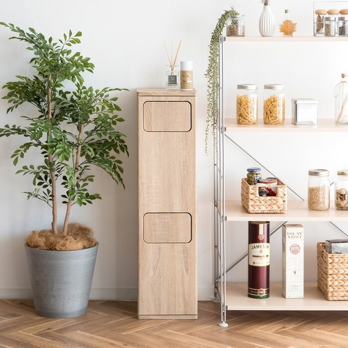 ゴミ箱 20L×2 プッシュ式 木製 2段ダストボックス Empro エンプロー DB-960R-NT ナチュラル 10,952円