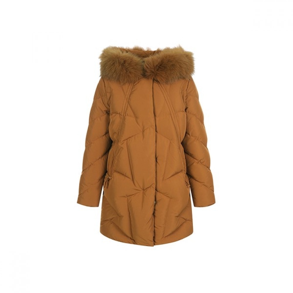 (コンパニア) フォックスファーフード付きネックダックダウンジャンパー_CABW1-WIH110