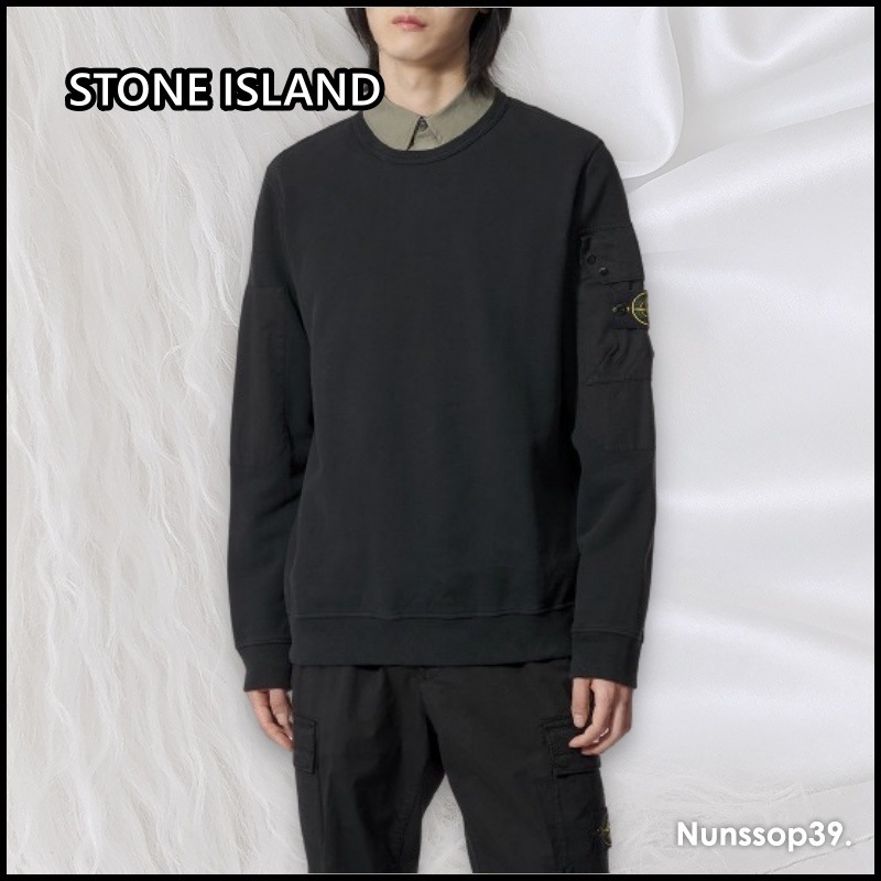 STONE ISLAND コットン ワッペン スウェットシャツ